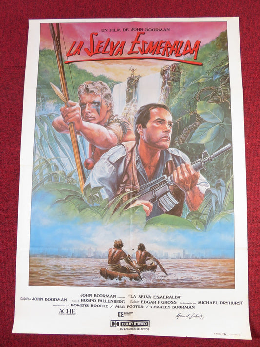THE EMERALD FOREST SPANISH POSTER CHARLEY BOORMAN POWERS BOOTHE 1985 Rendezvous Cinema Movie posters