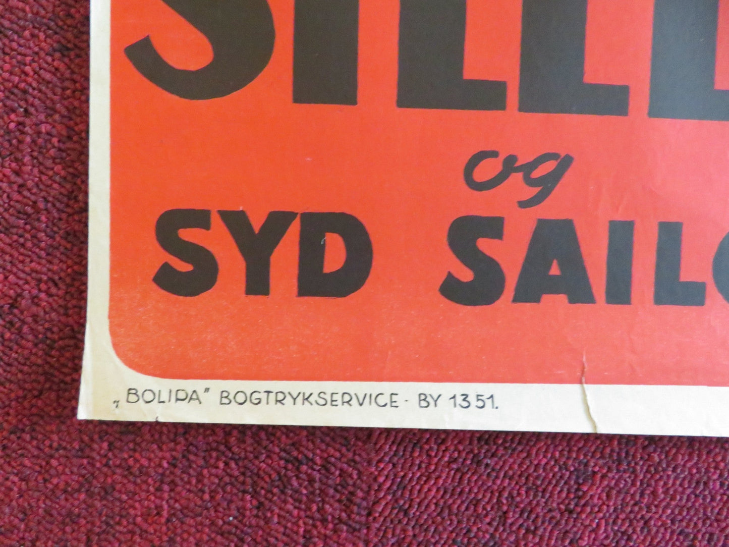 THE ENCHANTED FOREST / NAVAJO KID COMBO DANISH POSTER ROLLED EDMUND LOWE 1949 Rendezvous Cinema Movie posters