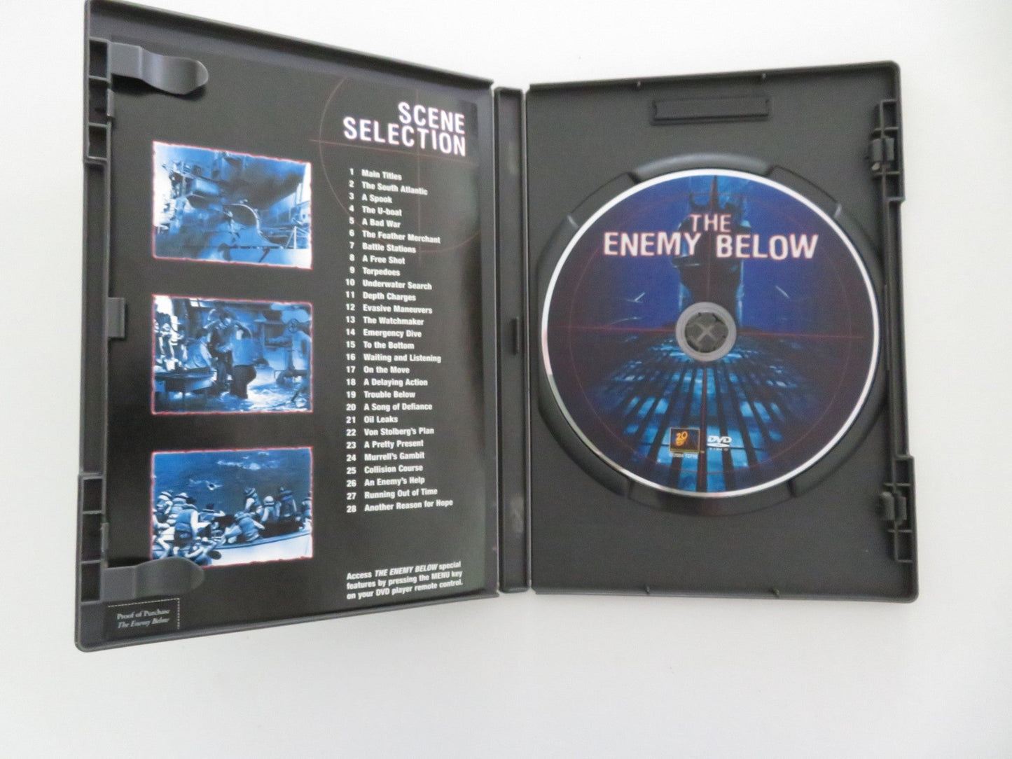 THE ENEMY BELOW (DVD) ROBERT MITCHUM CURT JURGENS 1957 REGION 1 Movie posters