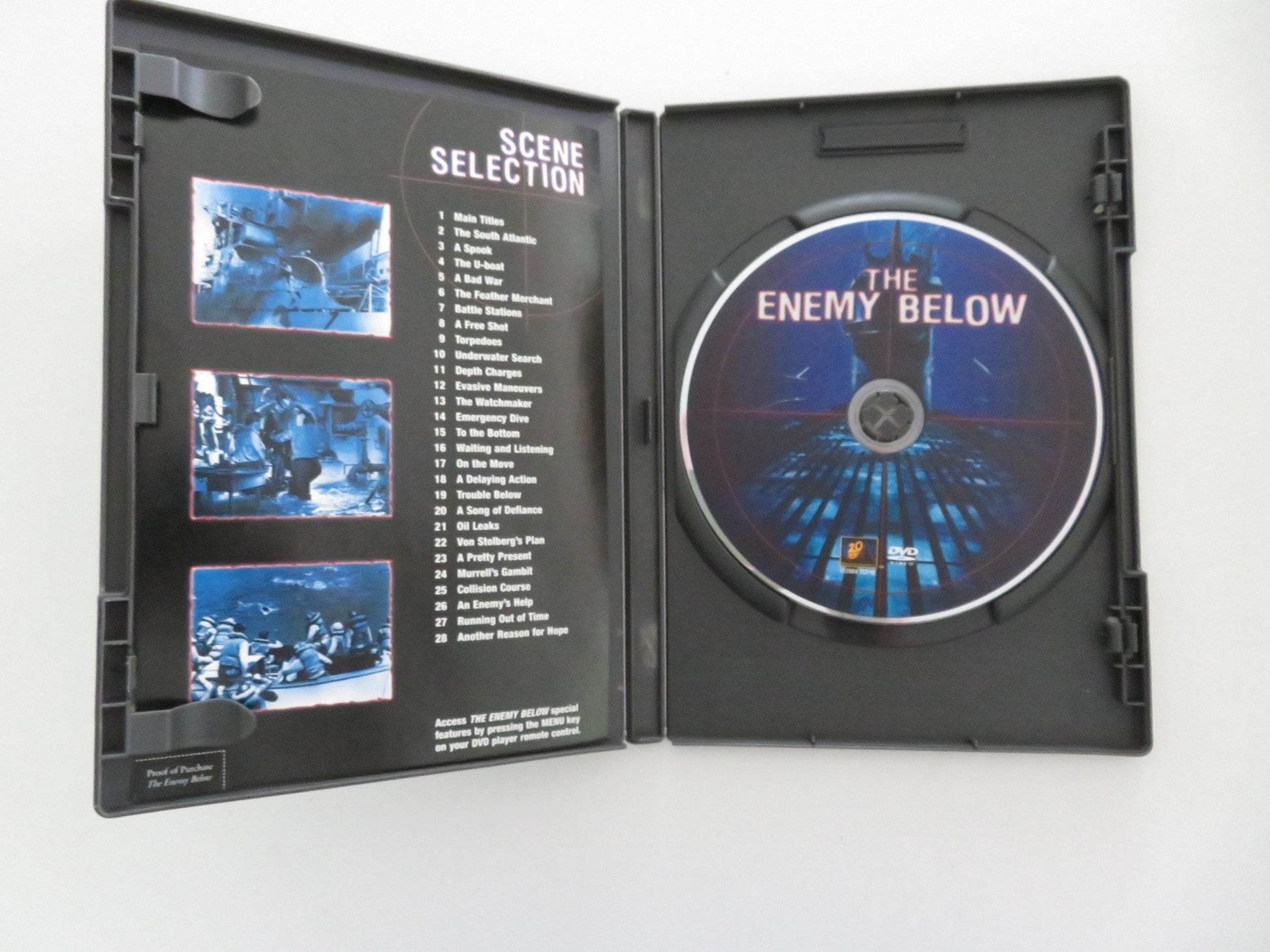 THE ENEMY BELOW (DVD) ROBERT MITCHUM CURT JURGENS 1957 REGION 1 Movie posters