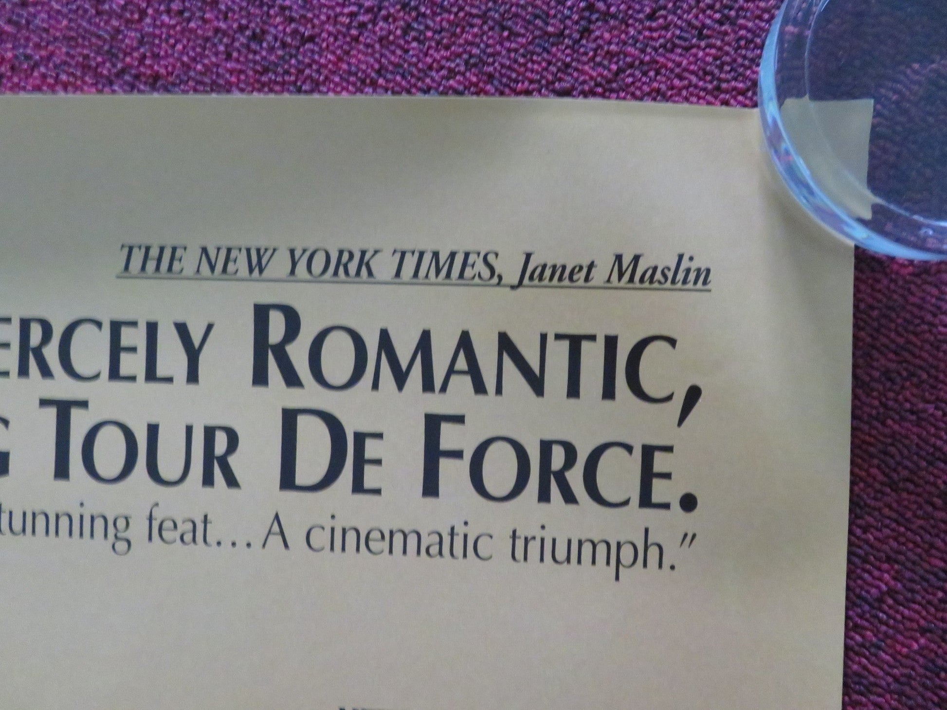 THE ENGLISH PATIENT - B US ONE SHEET ROLLED POSTER RALPH FIENNES J. BINOCH 1996 Movie posters