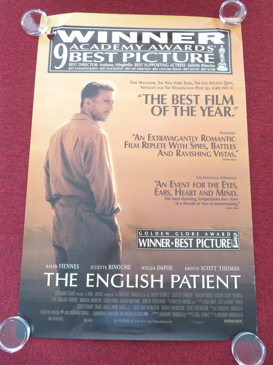 THE ENGLISH PATIENT US ONE SHEET ROLLED POSTER RALPH FIENNES BINOCHE 1996 Movie posters