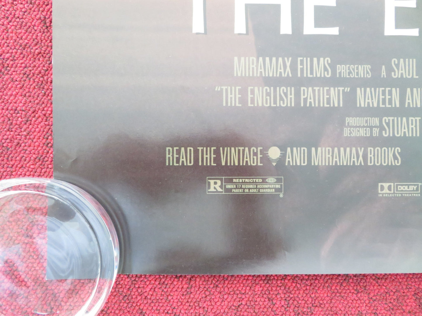 THE ENGLISH PATIENT US ONE SHEET ROLLED POSTER RALPH FIENNES BINOCHE 1996 Movie posters