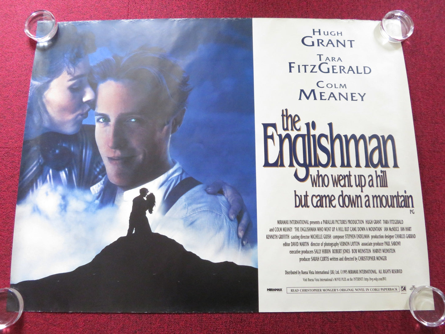 THE ENGLISHMAN WHO WENT UP A HILL... UK QUAD ROLLED POSTER HUGH GRANT 1995 Rendezvous Cinema Movie posters