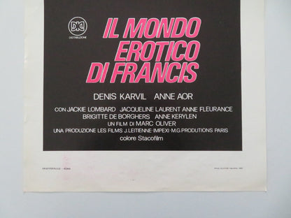 THE EROTIC WORLD OF FRANCIS ITALIAN LOCANDINA POSTER DENIS KARVIL ANNE AOR 1980 Movie posters