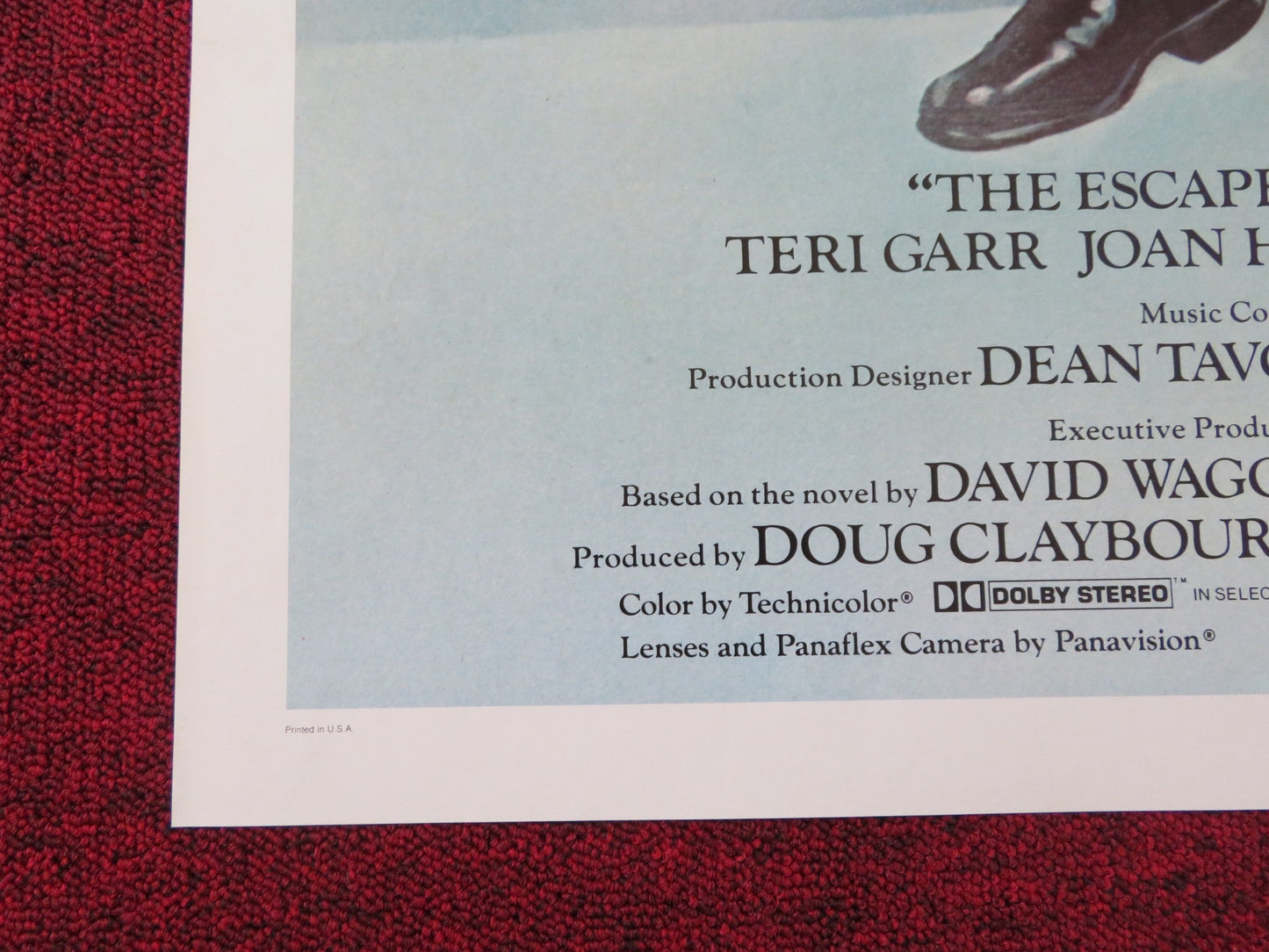 THE ESCAPE ARTIST - B FOLDED US ONE SHEET POSTER GRIFFIN O'NEAL RAUL JULIA 1982 Rendezvous Cinema Movie posters