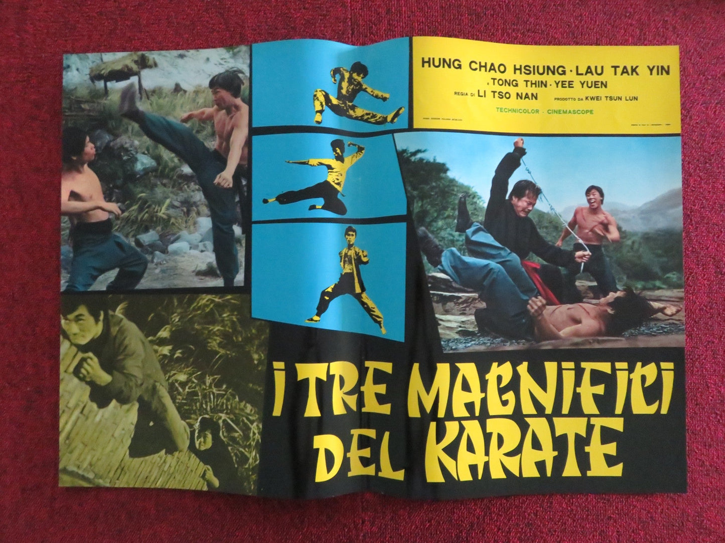 THE ESCAPER ITALIAN FOTOBUSTA POSTER CHAO - HSIUNG HUNG TE - REN LIU 1973 Rendezvous Cinema Movie posters