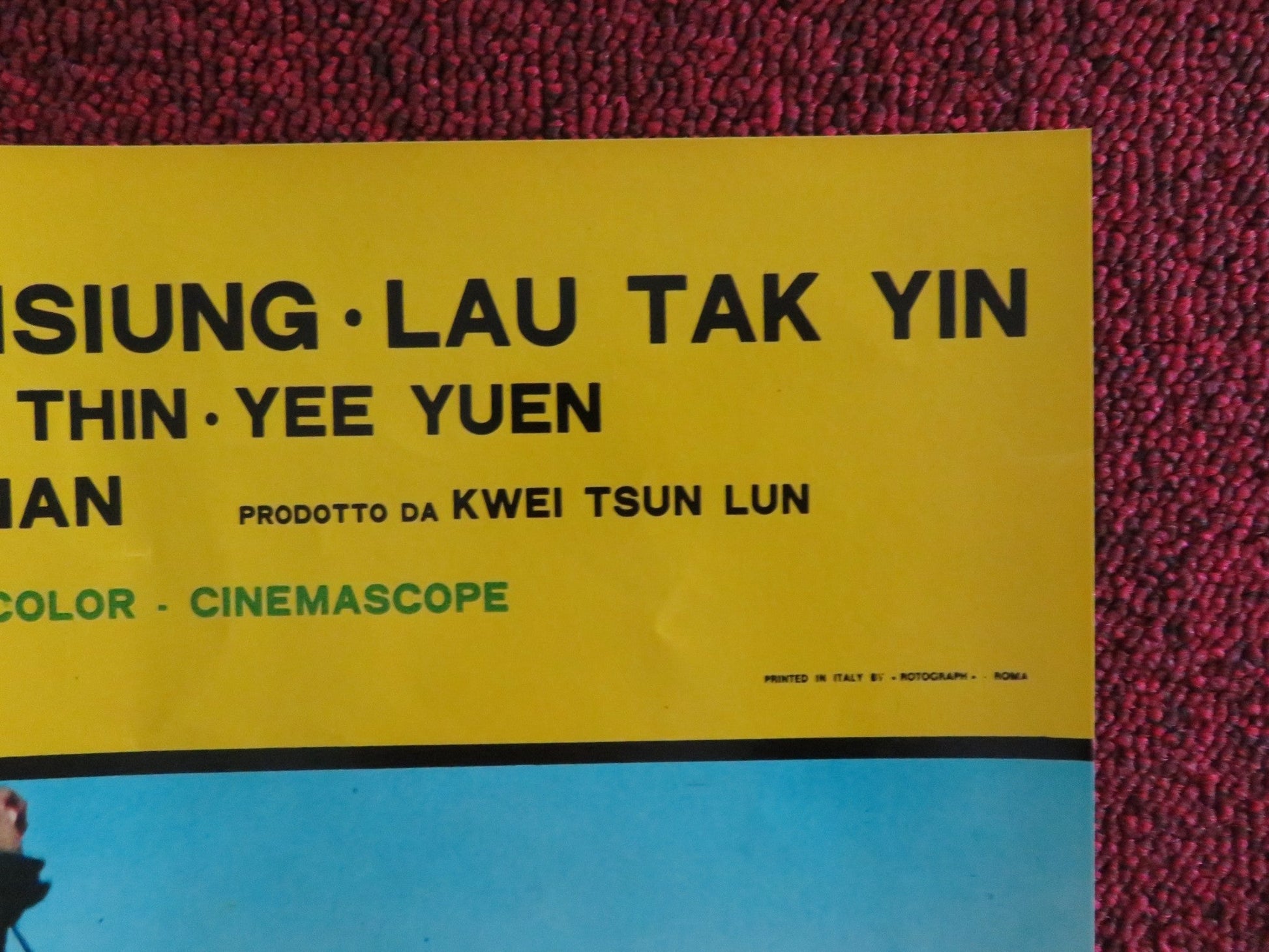 THE ESCAPER ITALIAN FOTOBUSTA POSTER CHAO - HSIUNG HUNG TE - REN LIU 1973 Rendezvous Cinema Movie posters