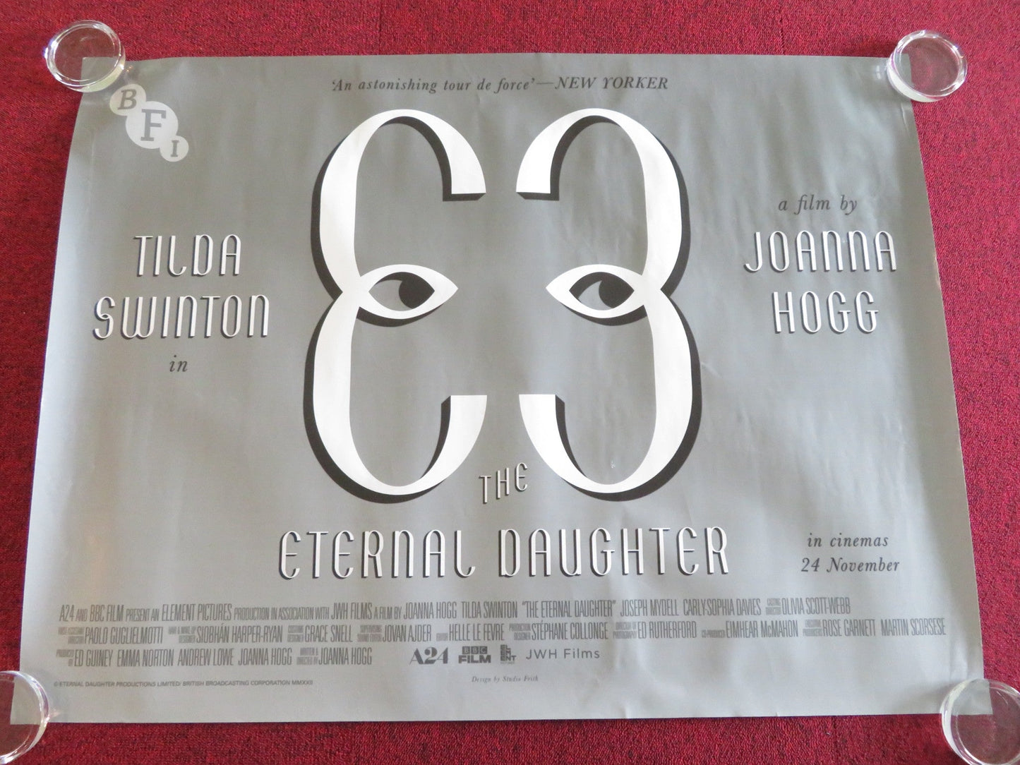 THE ETERNAL DAUGHTER UK QUAD ROLLED POSTER TILDA SWINTON AUGUST JOSHI 2022 Rendezvous Cinema Movie posters
