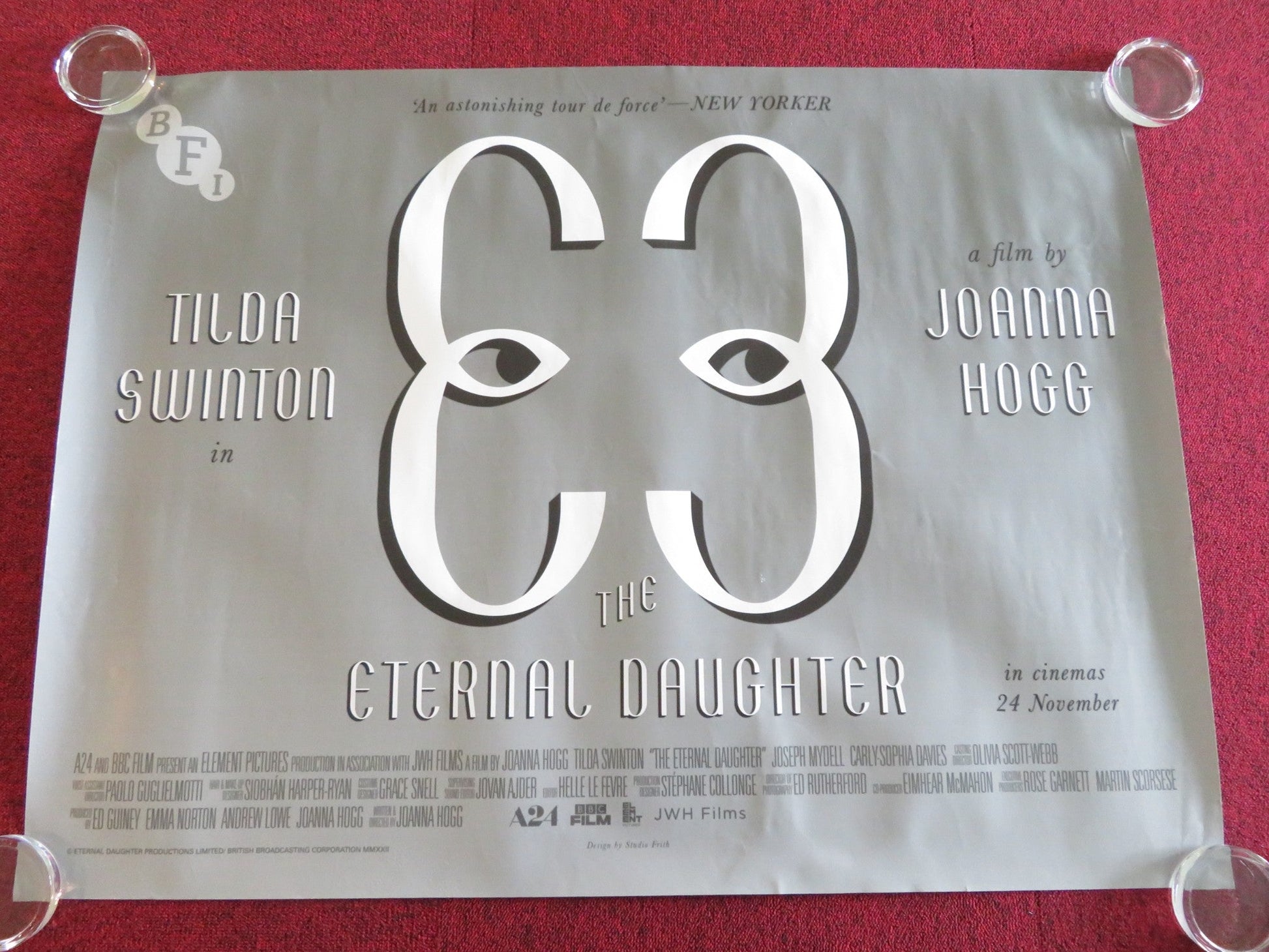 THE ETERNAL DAUGHTER UK QUAD ROLLED POSTER TILDA SWINTON AUGUST JOSHI 2022 Rendezvous Cinema Movie posters