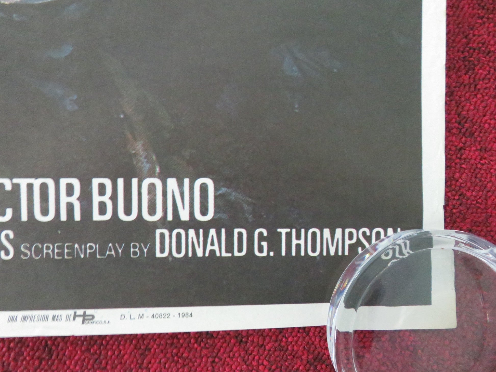 THE EVIL SPANISH POSTER ROLLED RICHARD CRENNA JOANNA PETTET 1984 Movie posters