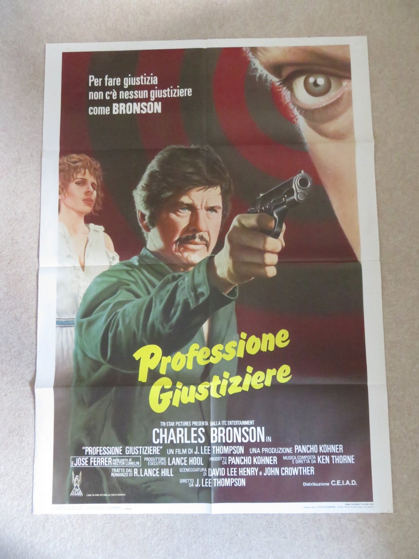 THE EVIL THAT MEN DO ITALIAN 2 FOGLIO POSTER CHARLES BRONSON T. SALDANA 1984 Rendezvous Cinema Movie posters