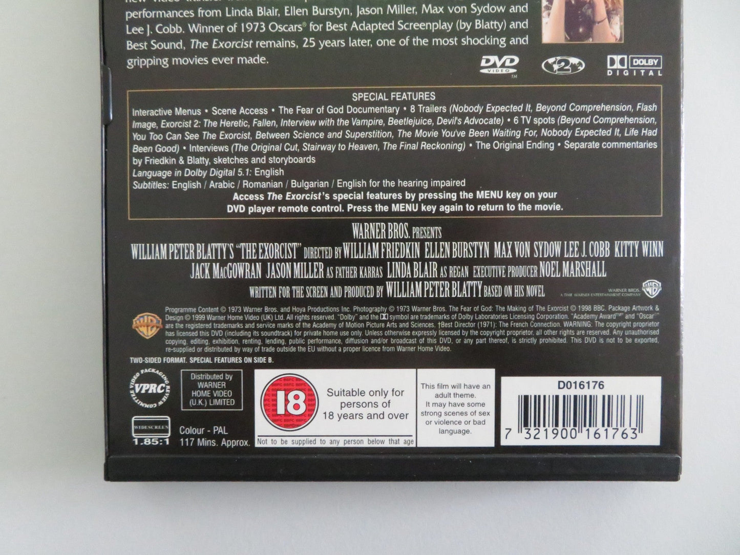 The Exorcist - 25th Anniversary (DVD) Max Von Sydow Ellen Burstyn 1973 Region 2 Movie posters