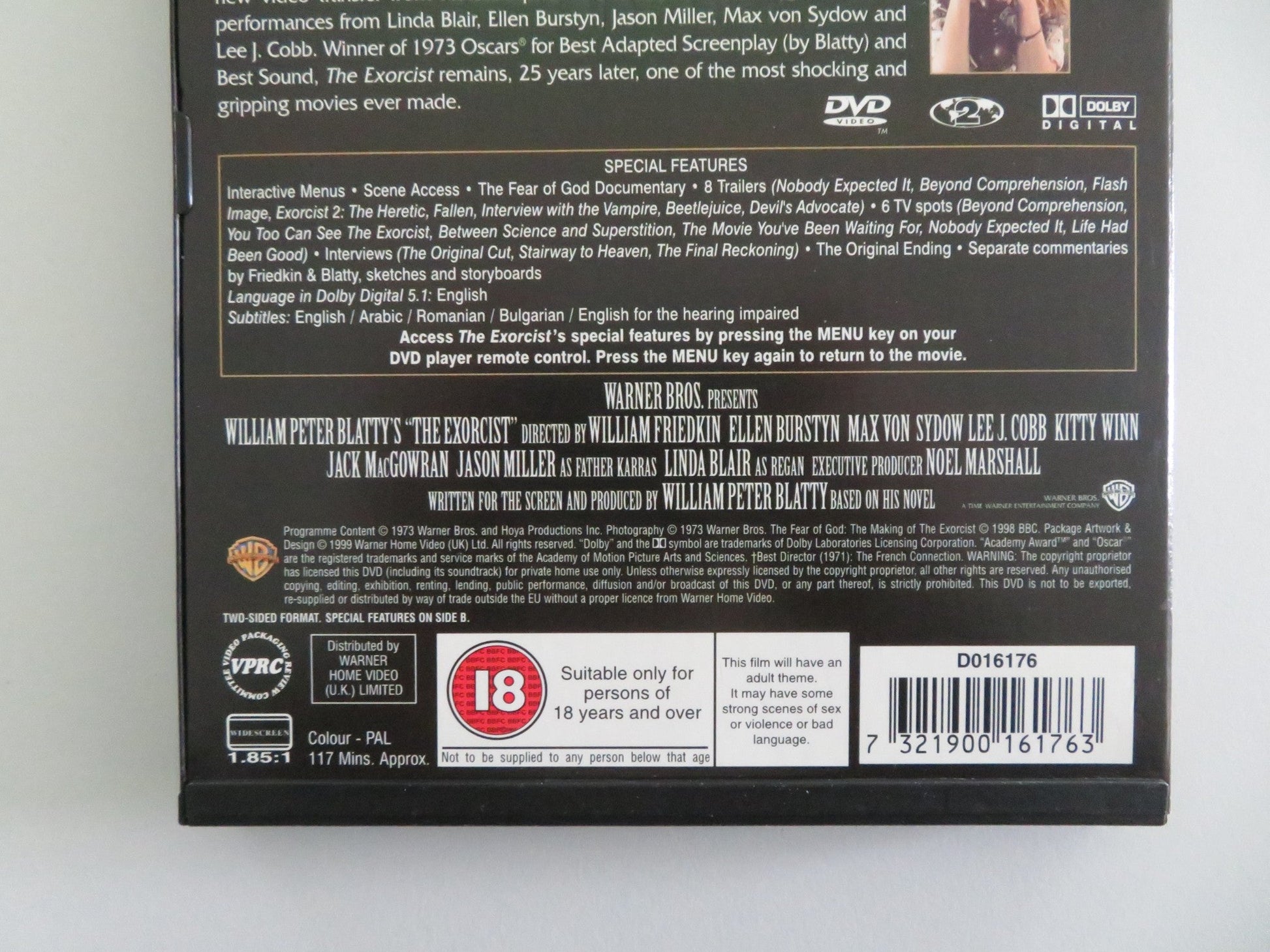 The Exorcist - 25th Anniversary (DVD) Max Von Sydow Ellen Burstyn 1973 Region 2 Movie posters