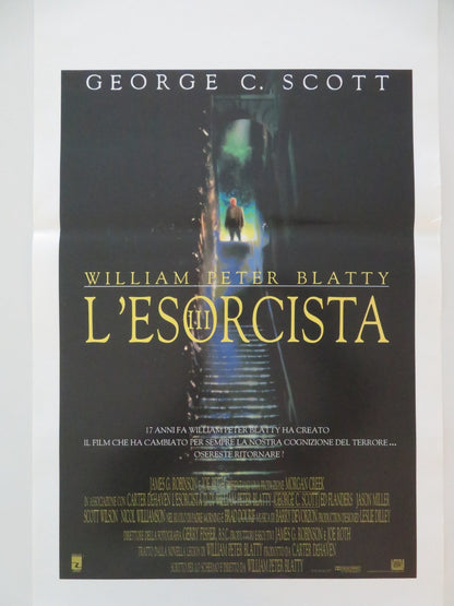 THE EXORCIST III ITALIAN LOCANDINA POSTER GEORGE C. SCOTT ED FLANDERS 1990 Movie posters