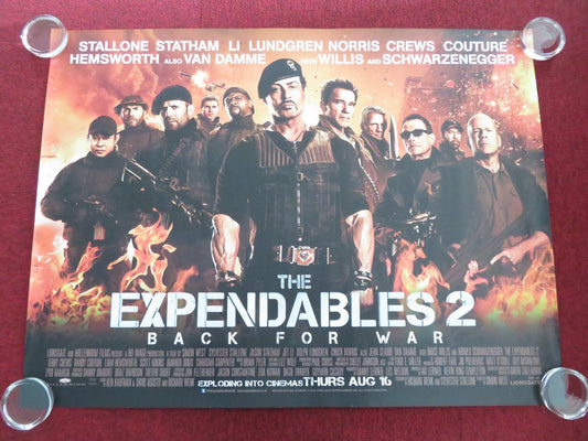 THE EXPENDABLES 2 UK QUAD ROLLED POSTER SYLVESTER STALLONE JASON STATHAM 2012 Movie posters
