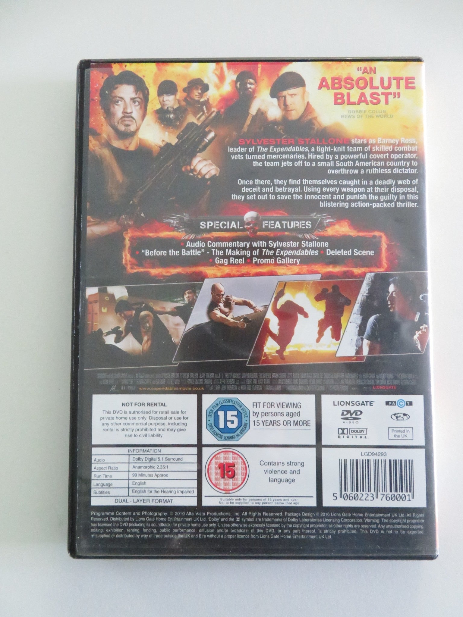 The Expendables (DVD) Sylvester Stallone Jason Statham 2010 Region 2 Movie posters