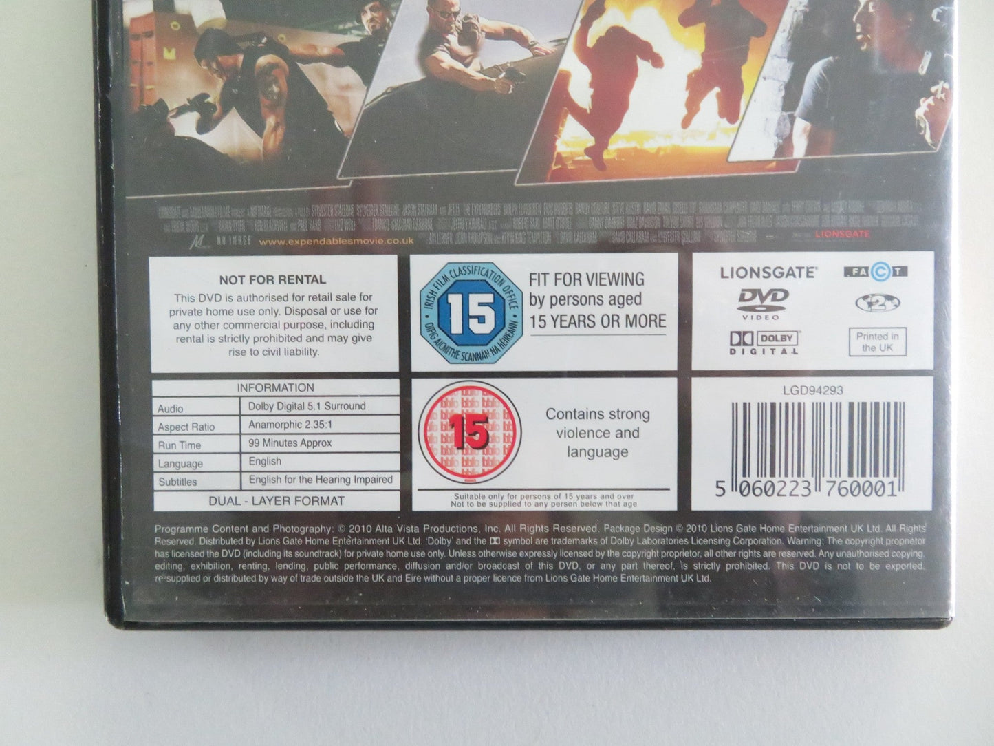 The Expendables (DVD) Sylvester Stallone Jason Statham 2010 Region 2 Movie posters