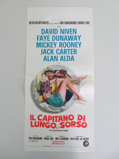 THE EXTRAORDINARY SEAMAN ITALIAN LOCANDINA POSTER DAVID NIVEN FAYE DUNAWAY 1969 Movie posters