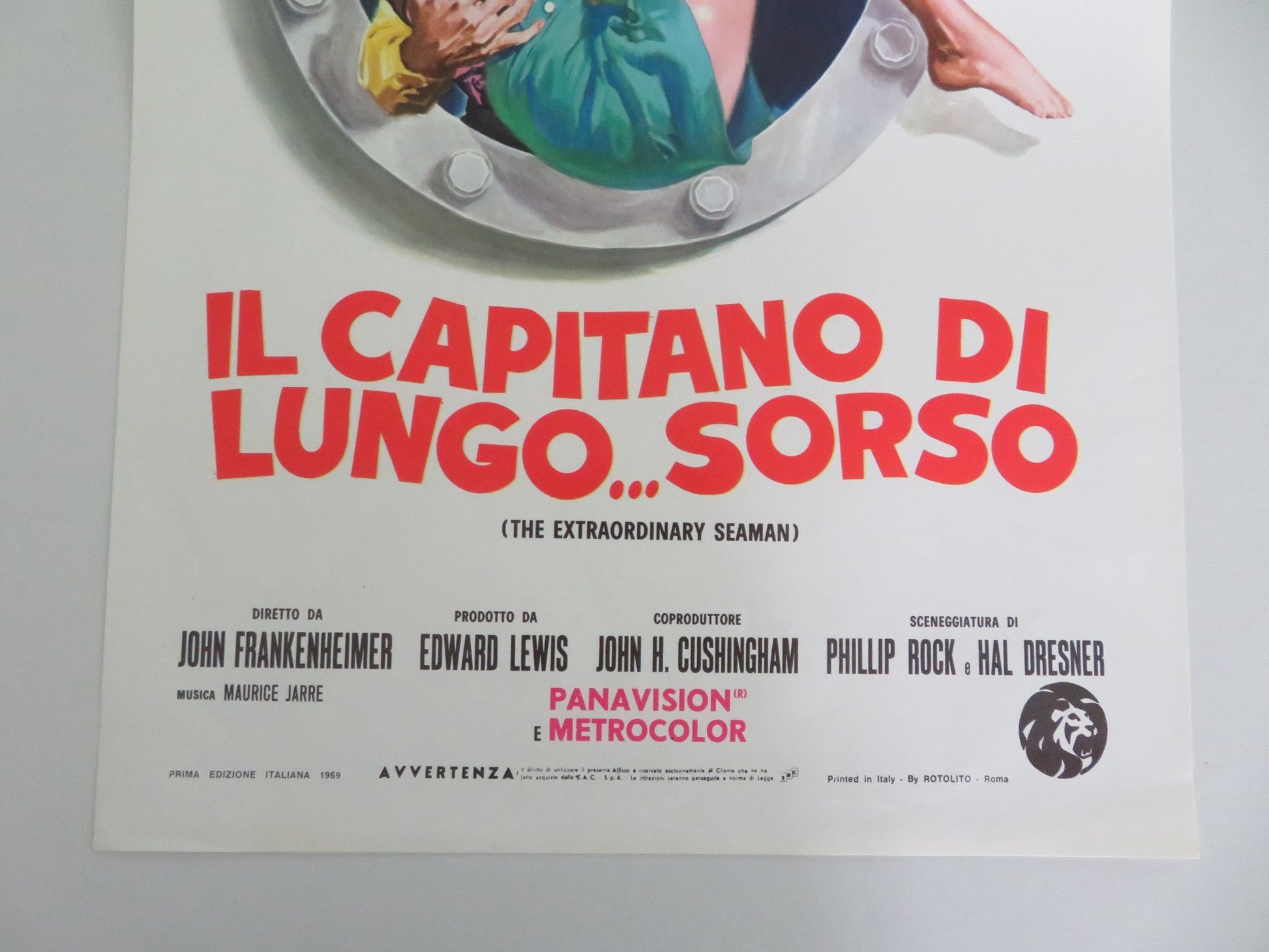 THE EXTRAORDINARY SEAMAN ITALIAN LOCANDINA POSTER DAVID NIVEN FAYE DUNAWAY 1969 Movie posters