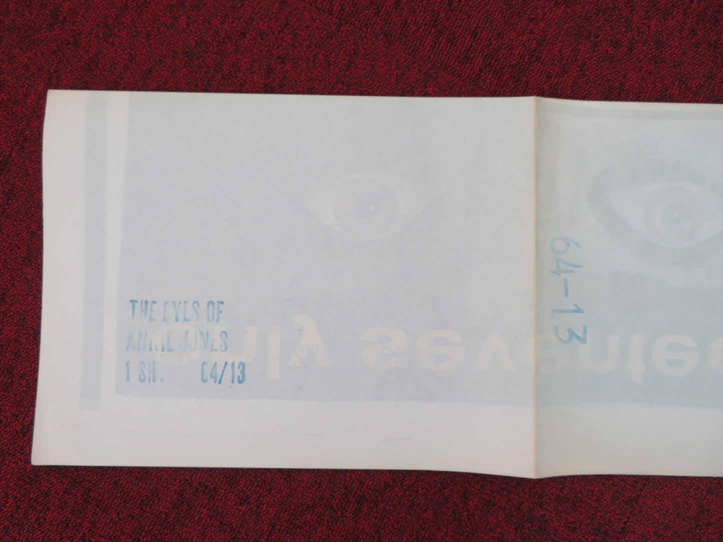 THE EYES OF ANNIE JONES FOLDED US ONE SHEET POSTER RICHARD CONTE ANNIS 1963 Movie posters