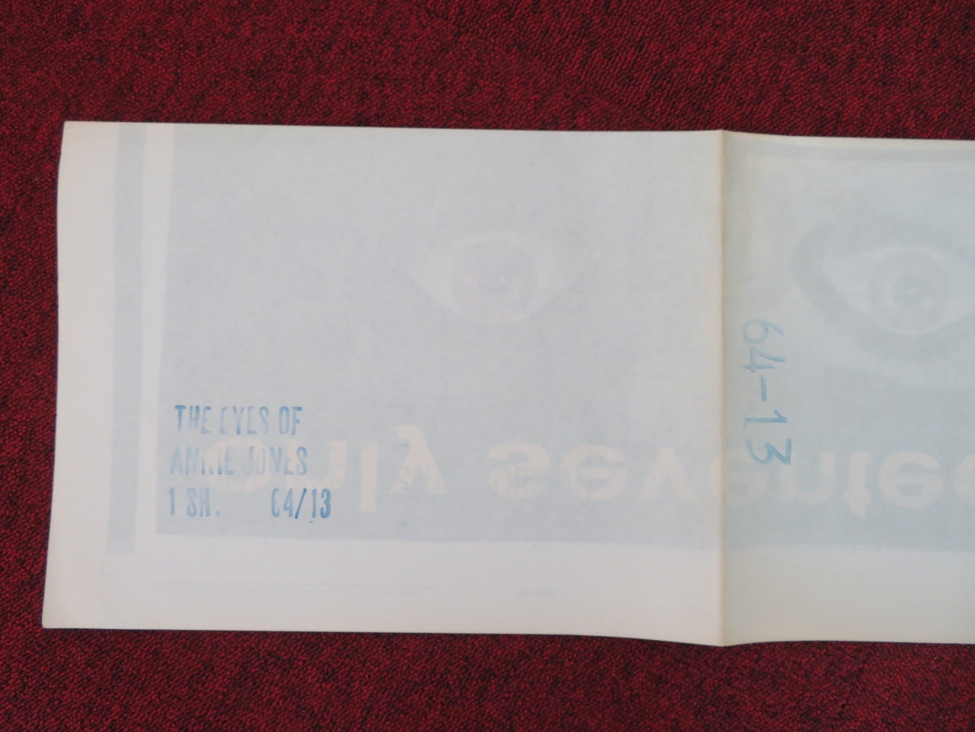 THE EYES OF ANNIE JONES FOLDED US ONE SHEET POSTER RICHARD CONTE ANNIS 1963 Movie posters