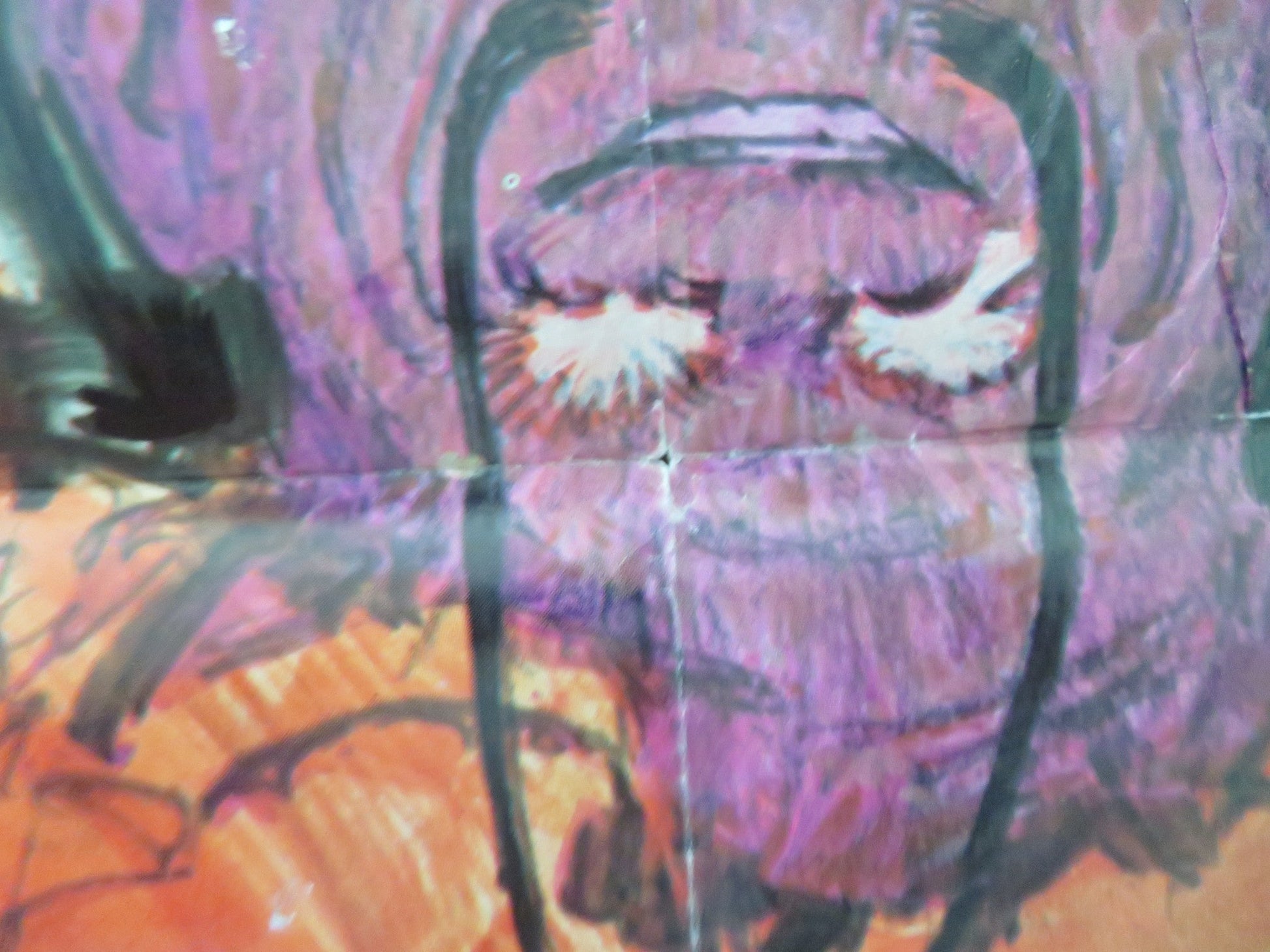 THE FACE OF FU MANCHU FOLDED US ONE SHEET POSTER CHRISTOPHER LEE N. GREEN 1965 Movie posters