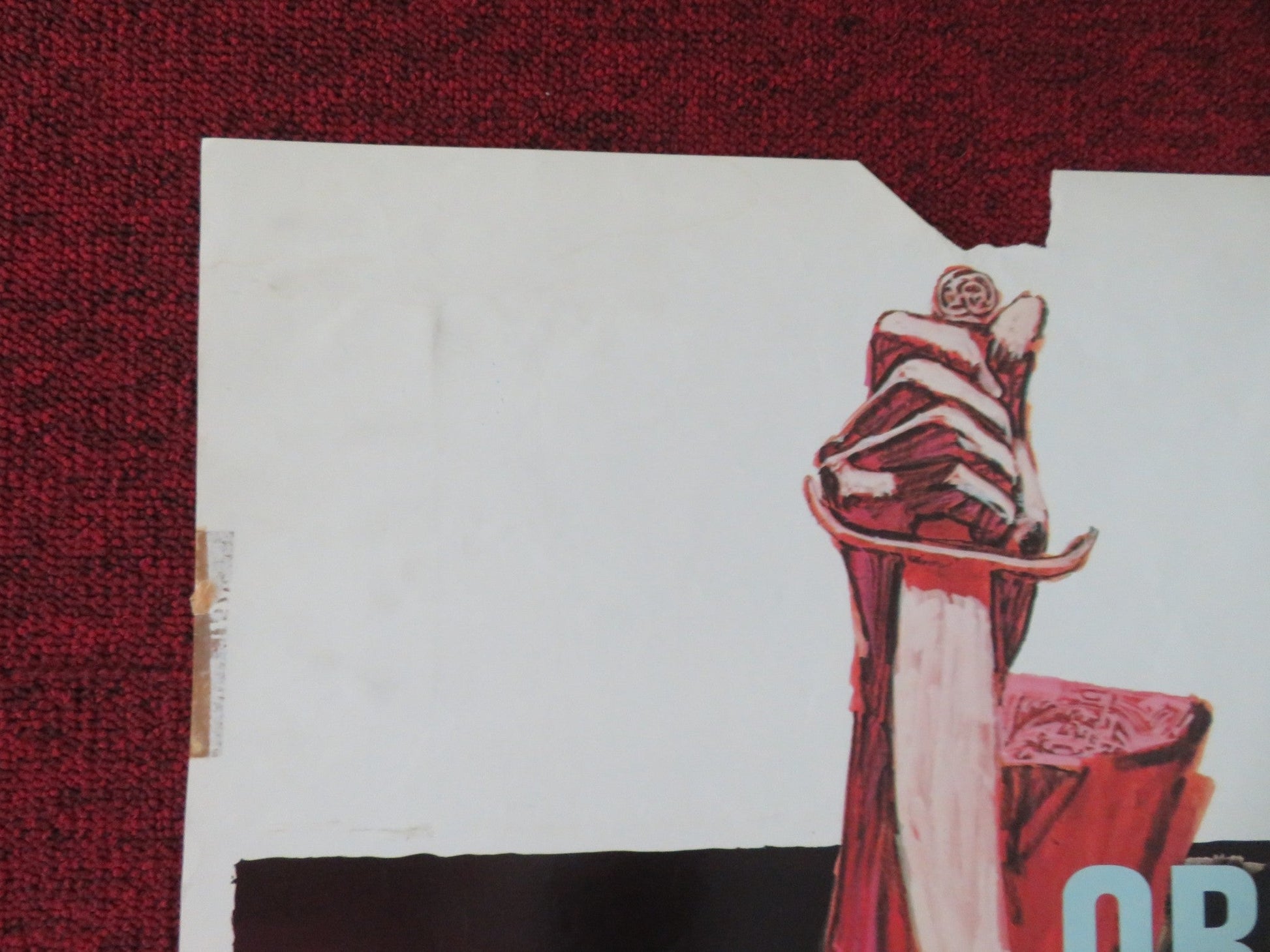 THE FACE OF FU MANCHU FOLDED US ONE SHEET POSTER CHRISTOPHER LEE N. GREEN 1965 Movie posters