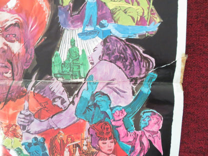 THE FACE OF FU MANCHU FOLDED US ONE SHEET POSTER CHRISTOPHER LEE N. GREEN 1965 Movie posters