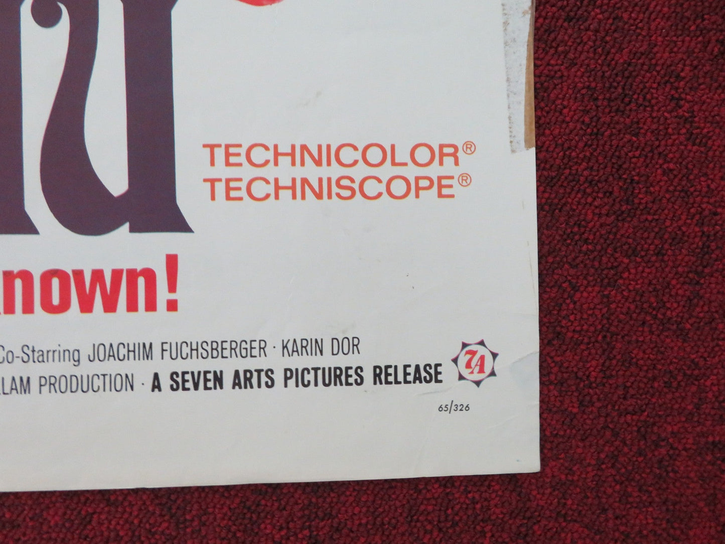 THE FACE OF FU MANCHU FOLDED US ONE SHEET POSTER CHRISTOPHER LEE N. GREEN 1965 Movie posters