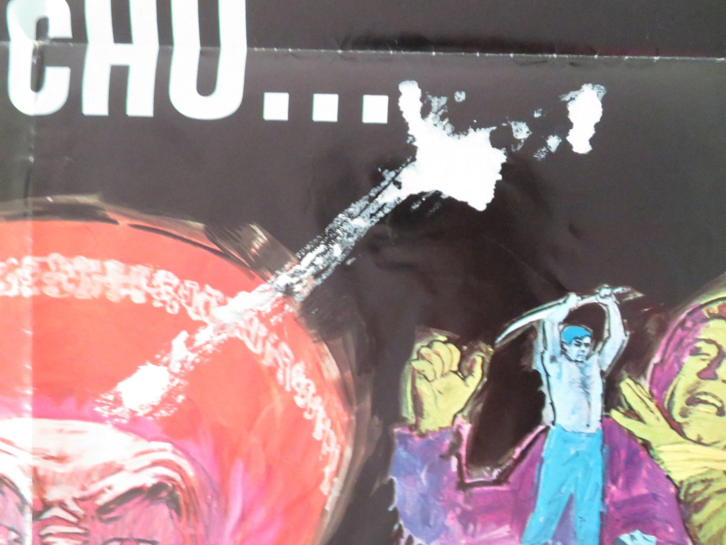 THE FACE OF FU MANCHU FOLDED US ONE SHEET POSTER CHRISTOPHER LEE N. GREEN 1965 Movie posters