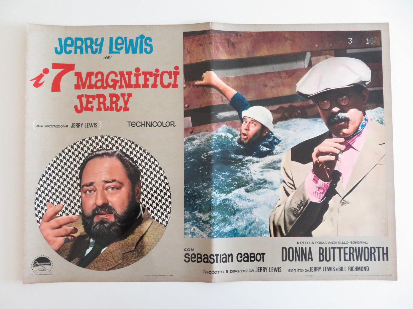 THE FAMILY JEWELS - C ITALIAN FOTOBUSTA POSTER JERRY LEWIS SEBASTIAN CABOT 1965 Rendezvous Cinema Movie posters