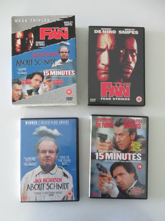 The Fan, About Schmidt and 15 Minutes - Mega Triple (DVD BoxSet) Region 2 Movie posters