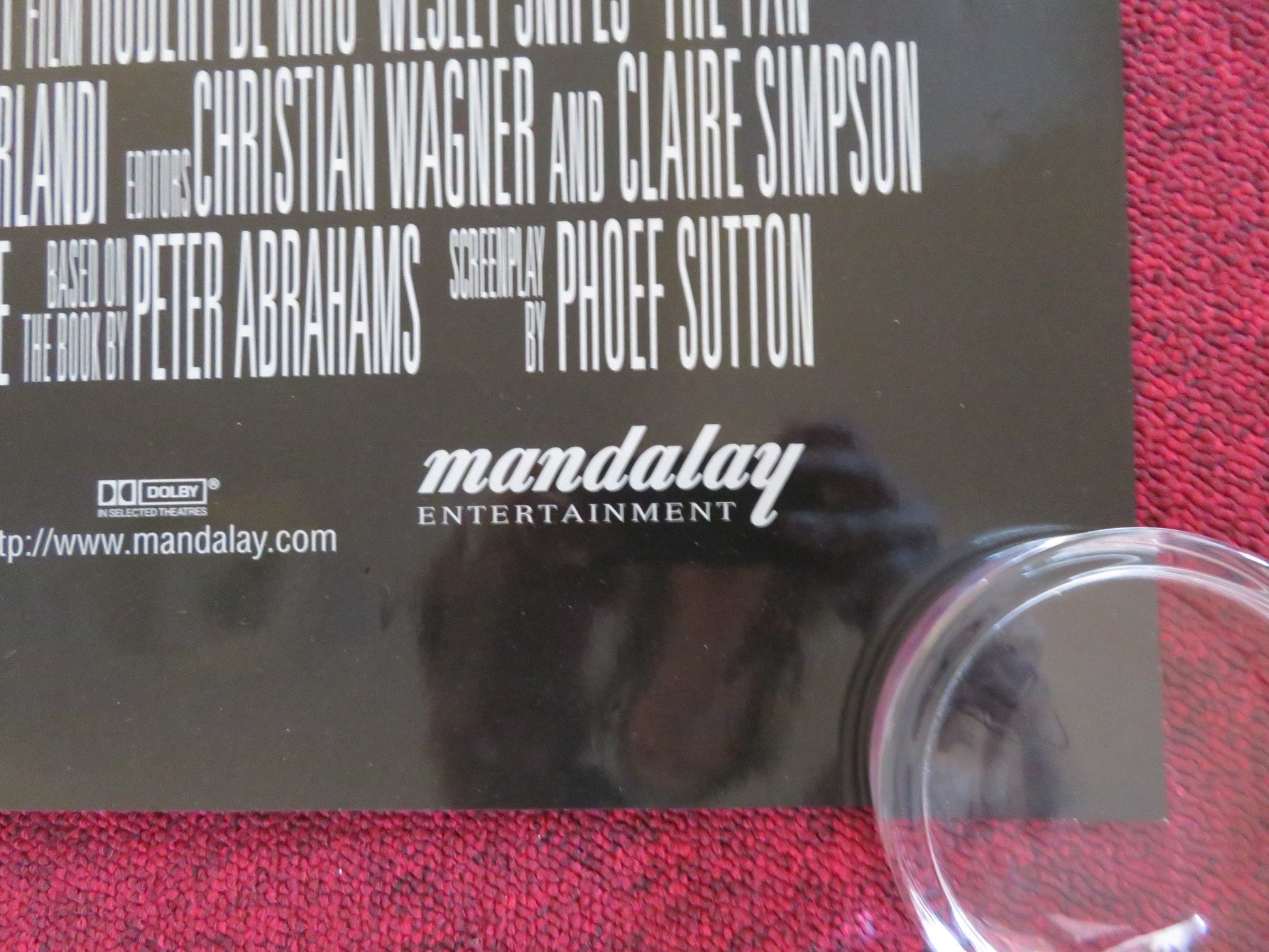 THE FAN - B US ONE SHEET ROLLED POSTER ROBERT DE NIRO WESLEY SNIPES 1996 Rendezvous Cinema Movie posters