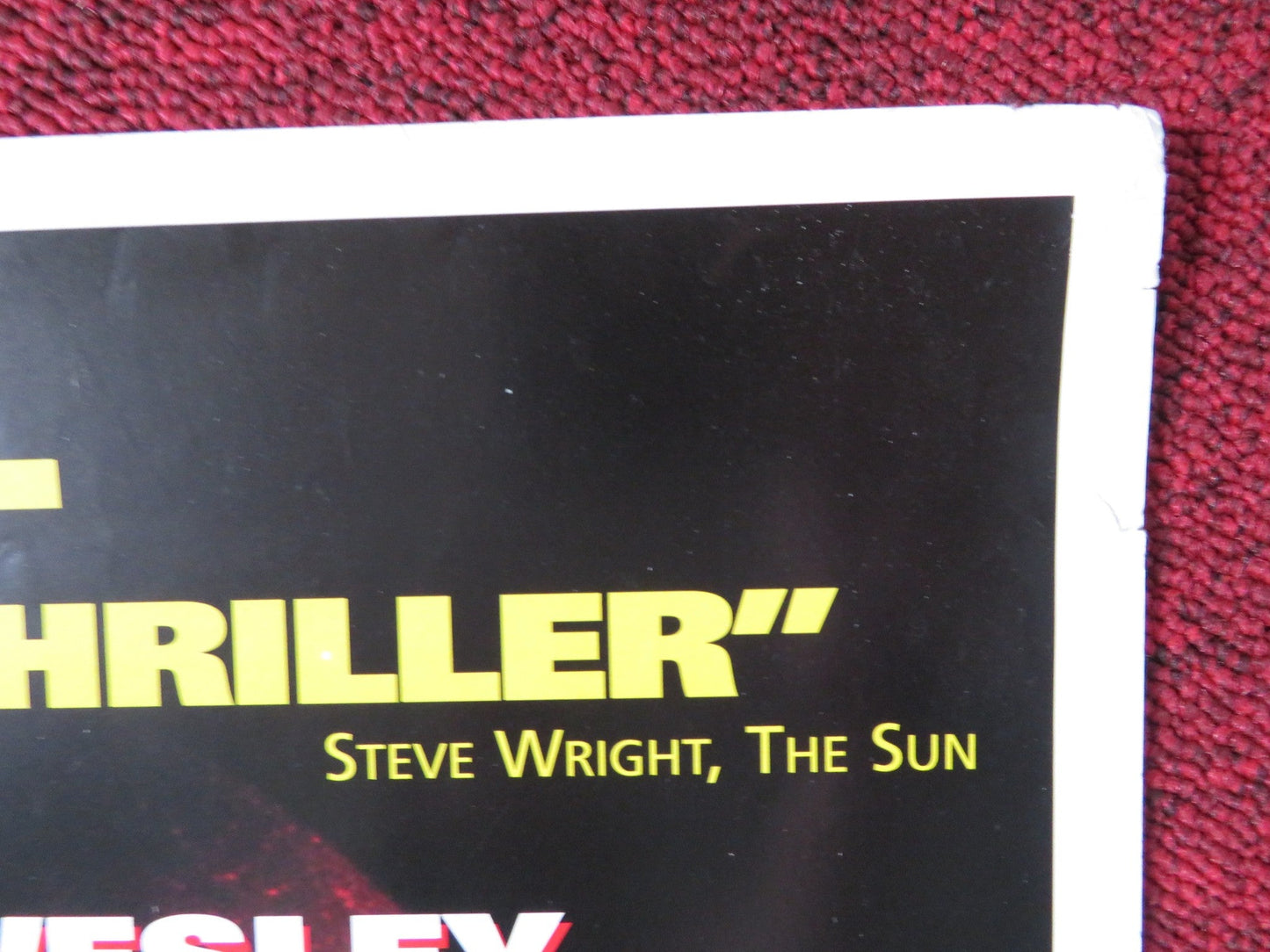 THE FAN VHS POSTER ROLLED ROBERT DE NIRO WESLEY SNIPES 1996 Rendezvous Cinema Movie posters