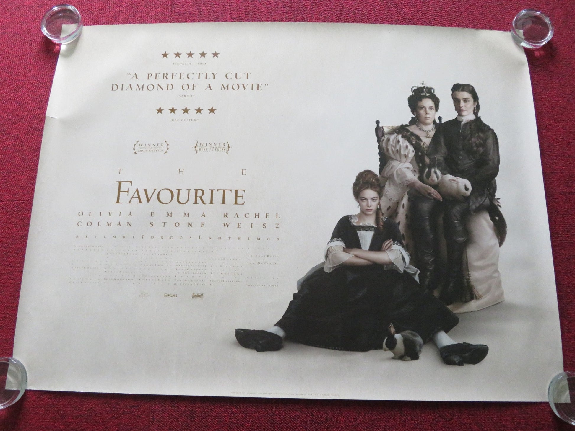 THE FAVOURITE UK QUAD ROLLED POSTER OLIVIA COLMAN EMMA STONE 2018 Rendezvous Cinema Movie posters