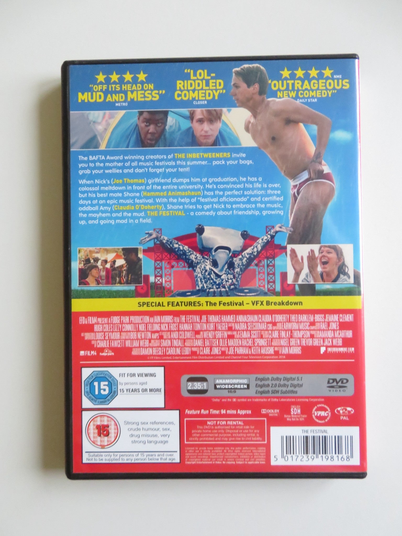 THE FESTIVAL (DVD) JOE THOMAS HANNAH TOINTON 2018 REGION 2 Movie posters