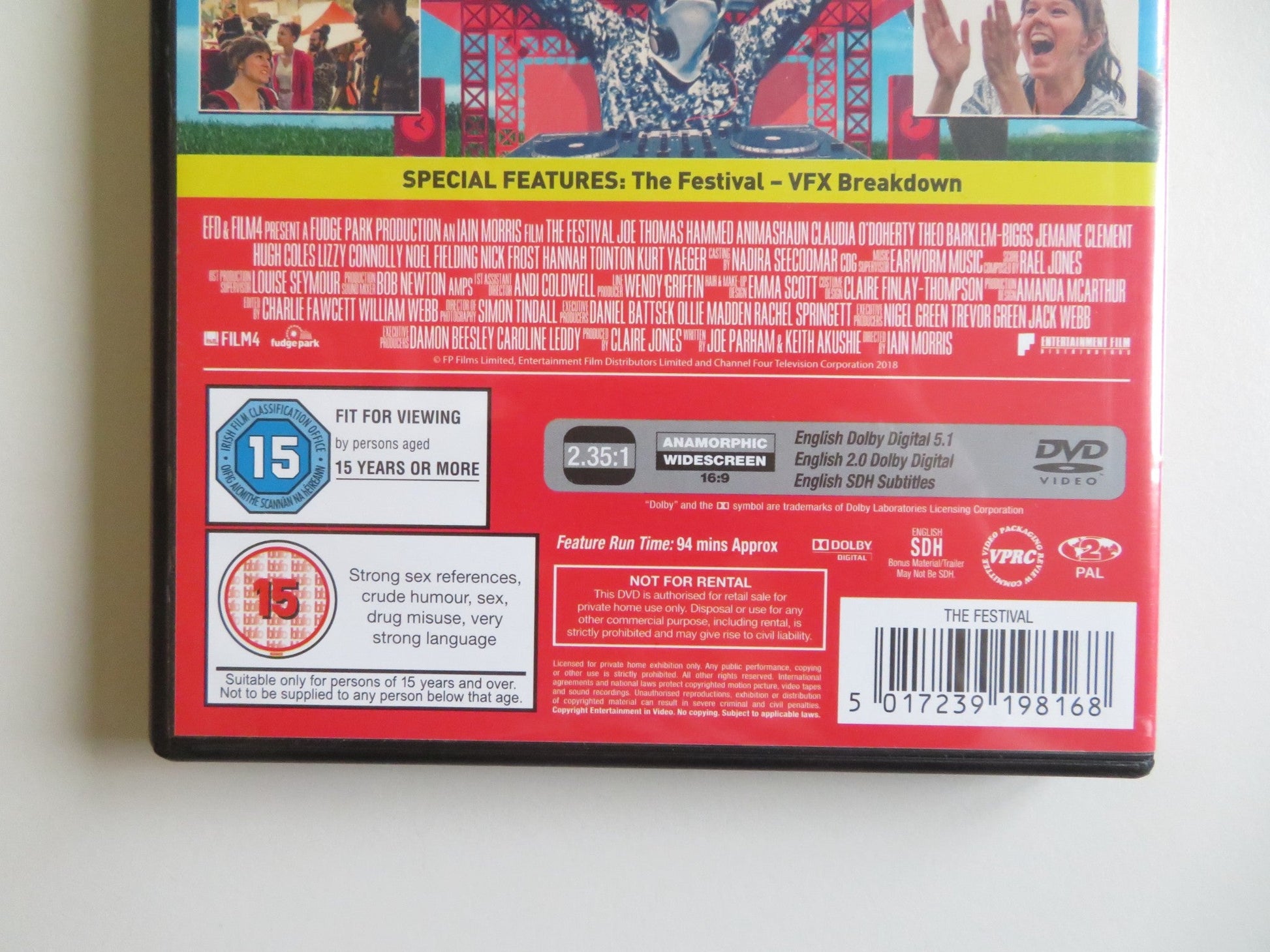THE FESTIVAL (DVD) JOE THOMAS HANNAH TOINTON 2018 REGION 2 Movie posters