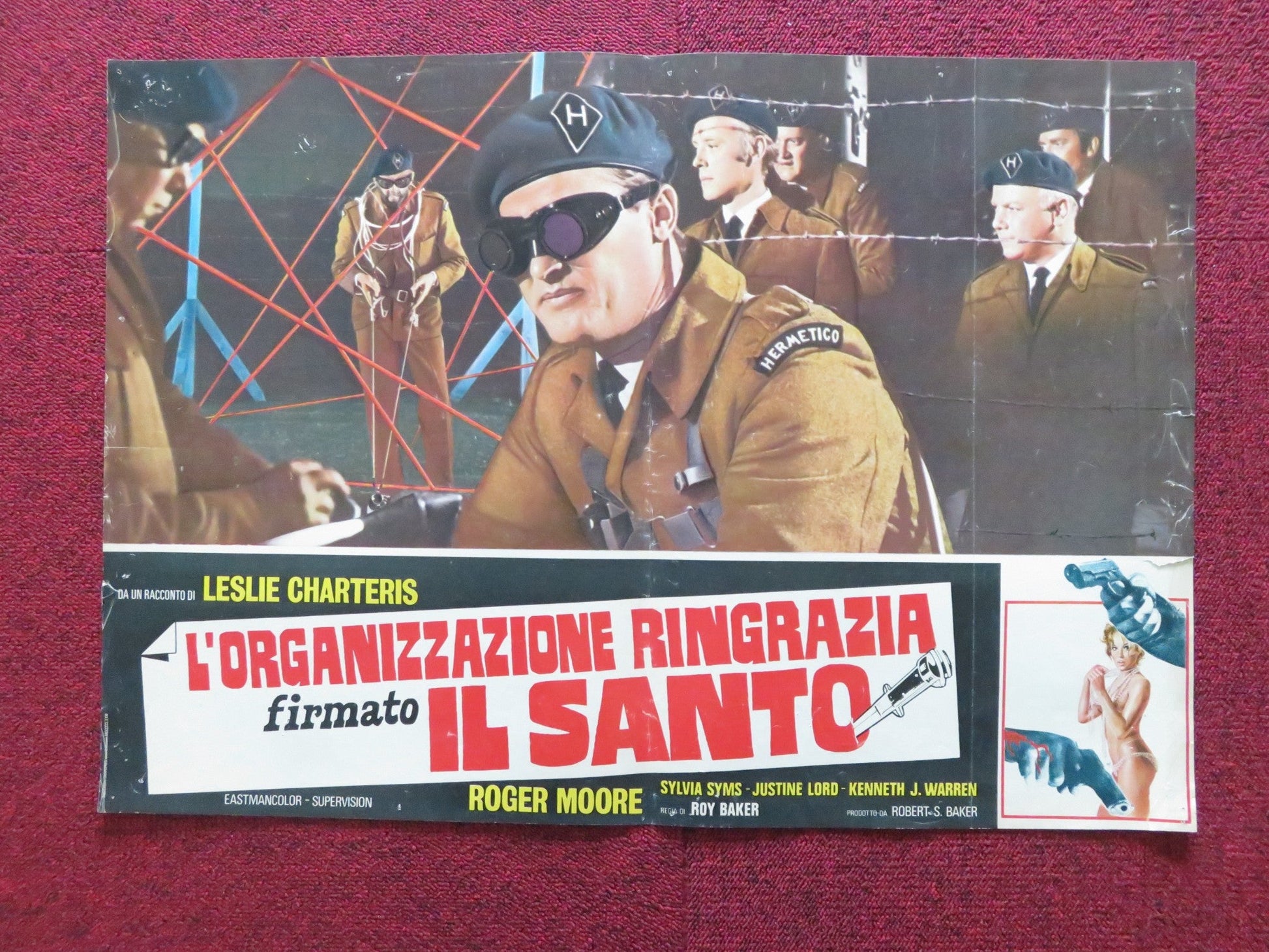 THE FICTION - MAKERS - A ITALIAN FOTOBUSTA POSTER ROGER MOORE SYLVIA SYMS 1973 Rendezvous Cinema Movie posters