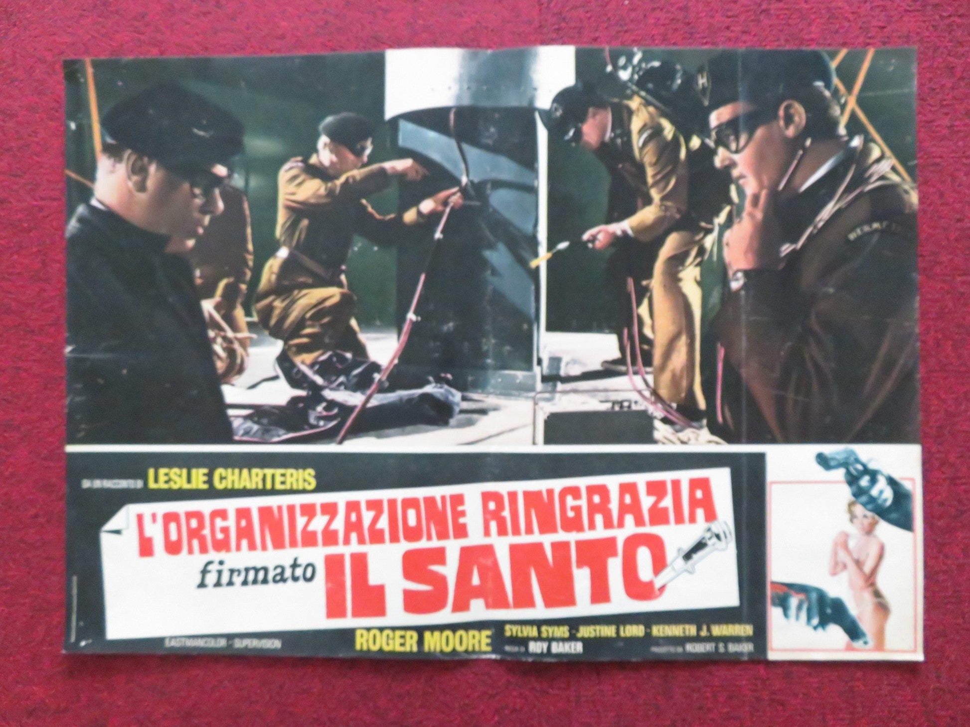 THE FICTION - MAKERS - C ITALIAN FOTOBUSTA POSTER ROGER MOORE SYLVIA SYMS 1973 Rendezvous Cinema Movie posters
