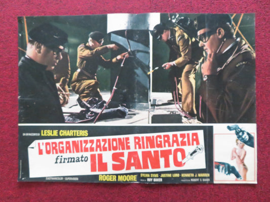 THE FICTION - MAKERS - C ITALIAN FOTOBUSTA POSTER ROGER MOORE SYLVIA SYMS 1973 Rendezvous Cinema Movie posters
