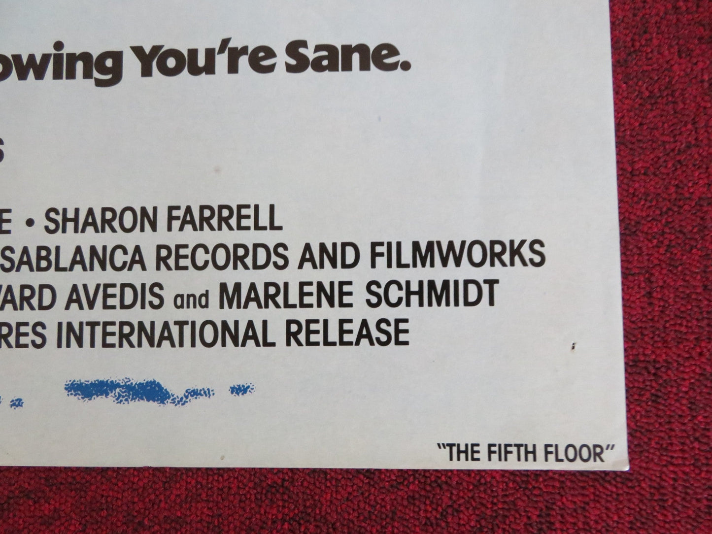 THE FIFTH FLOOR FOLDED US ONE SHEET POSTER BO HOPKINS DIANNE HULL 1979 Rendezvous Cinema Movie posters