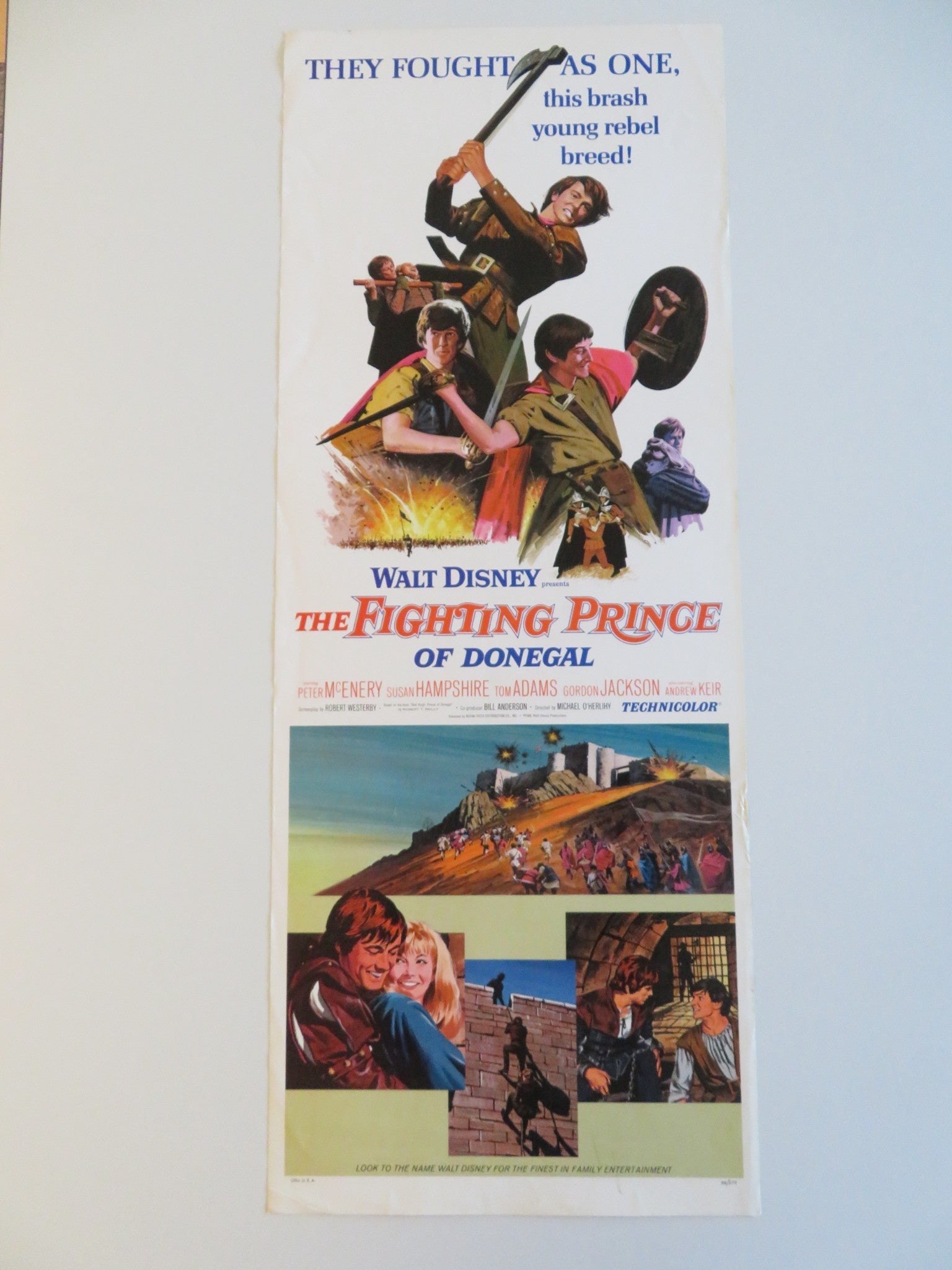 THE FIGHTING PRINCE OF DONEGAL US INSERT POSTER DISNEY PETER MCENERY 1966 Rendezvous Cinema Movie posters