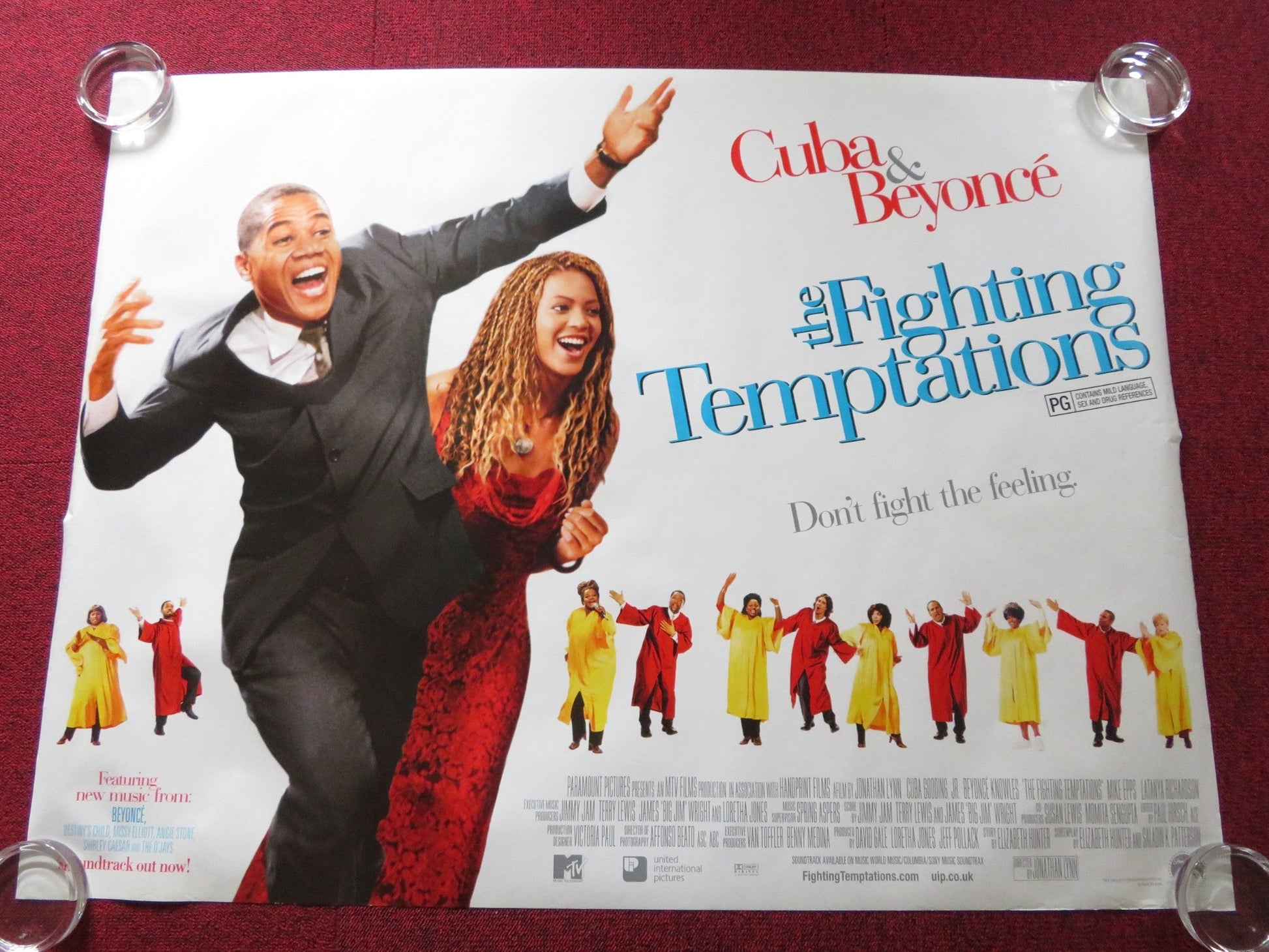 THE FIGHTING TEMPTATIONS UK QUAD ROLLED POSTER BEYONCE CUBA GOODING JR. 2003 Rendezvous Cinema Movie posters