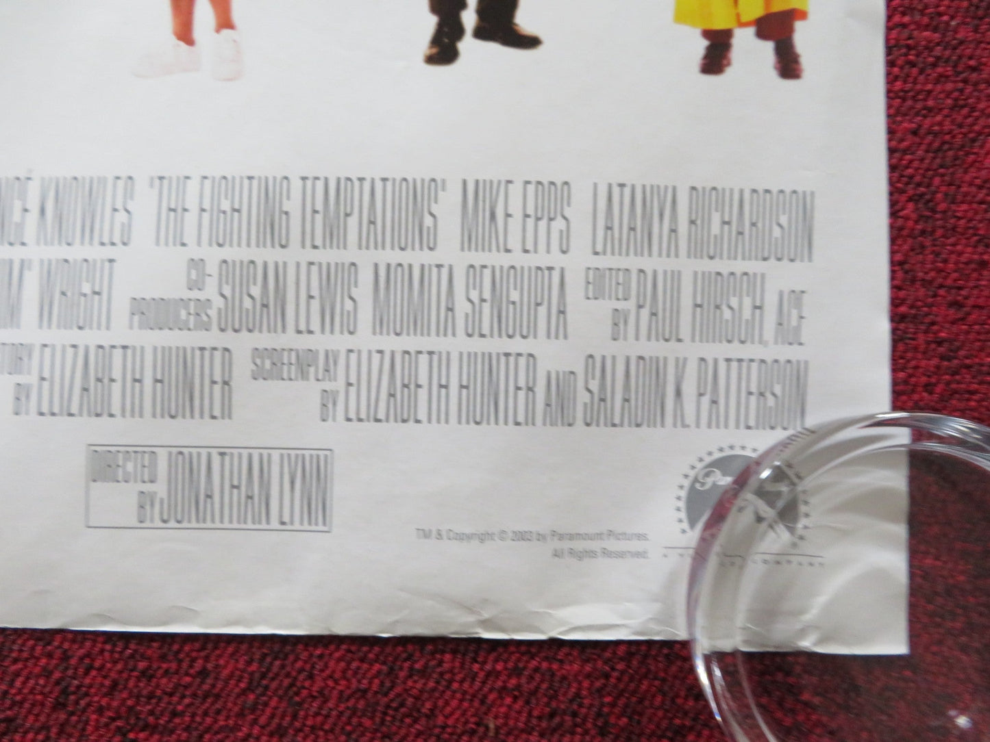 THE FIGHTING TEMPTATIONS UK QUAD ROLLED POSTER BEYONCE CUBA GOODING JR. 2003 Rendezvous Cinema Movie posters