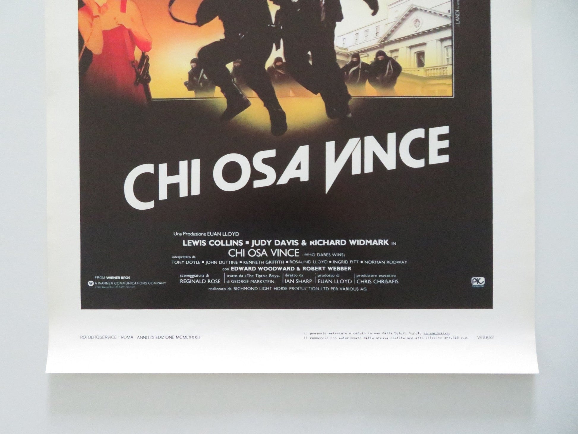 THE FINAL OPTION ITALIAN LOCANDINA POSTER LEWIS COLLINS JUDY DAVIS 1983 Movie posters