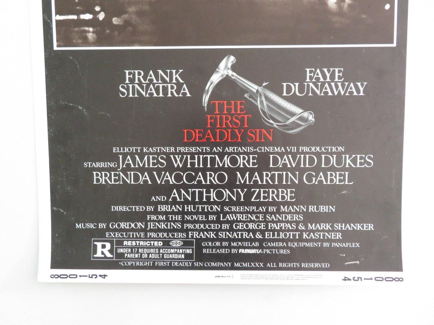 THE FIRST DEADLY SIN US INSERT POSTER FRANK SINATRA FAYE DUNAWAY 1980 Movie posters