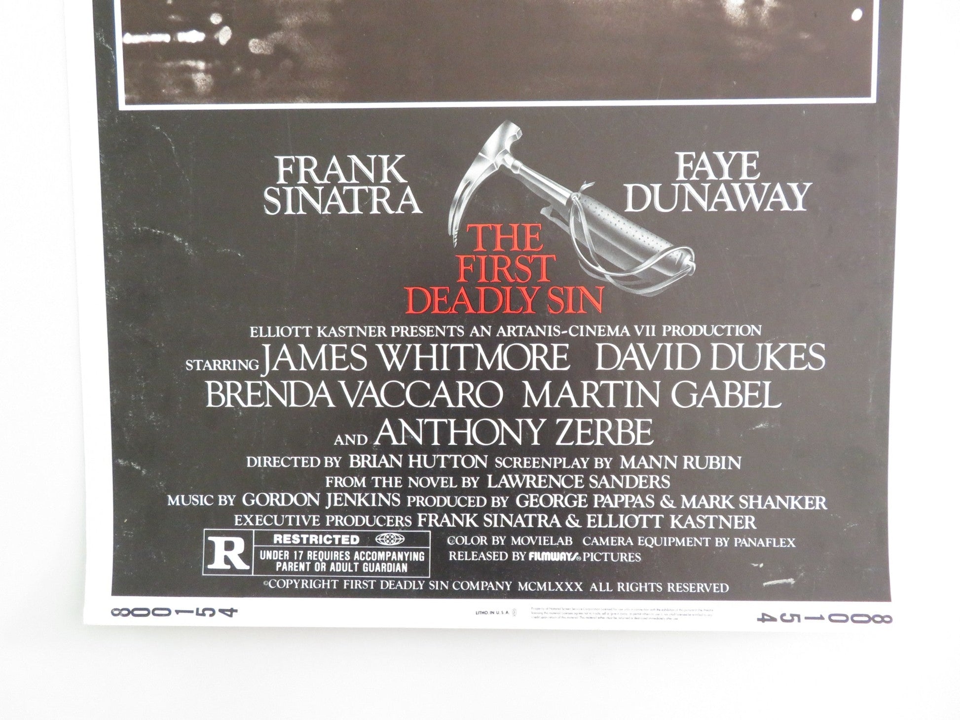 THE FIRST DEADLY SIN US INSERT POSTER FRANK SINATRA FAYE DUNAWAY 1980 Movie posters