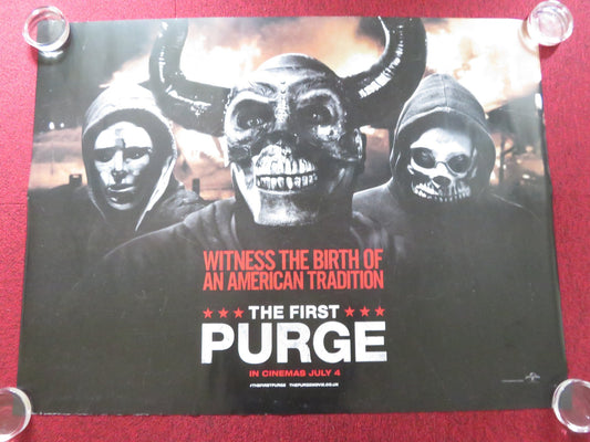 THE FIRST PURGE - B UK QUAD ROLLED POSTER Y'LAN NOEL LEX SCOTT DAVIS 2018 Rendezvous Cinema Movie posters