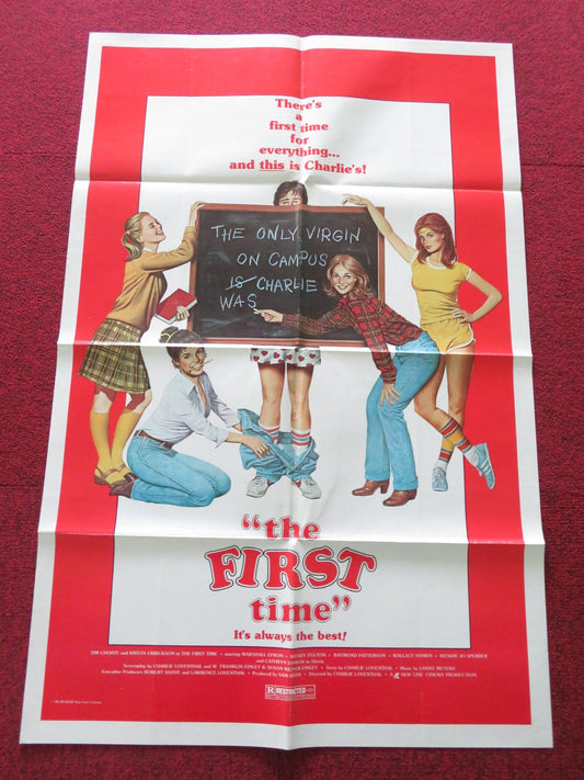 THE FIRST TIME FOLDED US ONE SHEET POSTER TIM CHOATE KRISTA ERRICKSON 1982 Rendezvous Cinema Movie posters